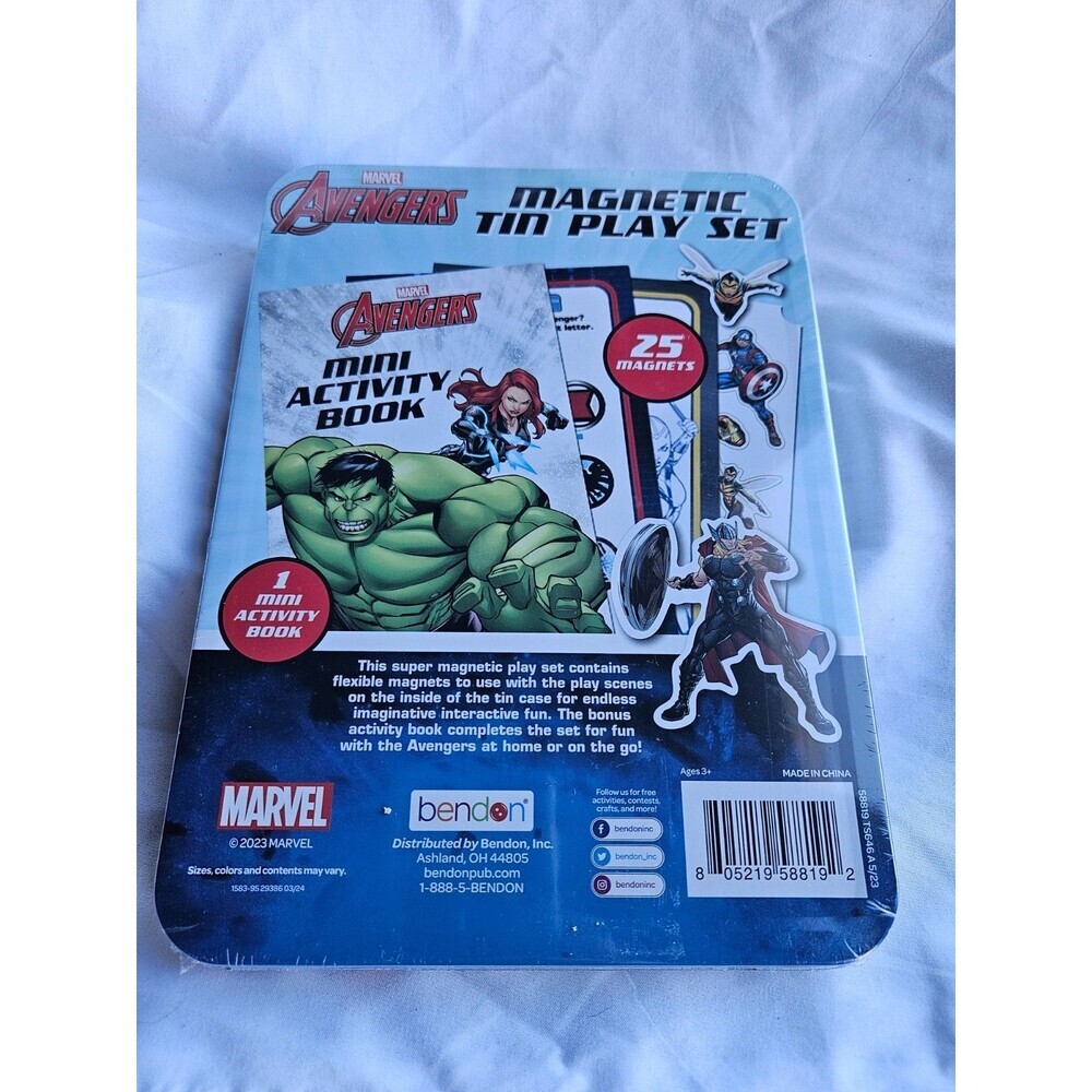 Marvel Avengers Tin Creative Magnetic Fun Active Play Set - Picture 2 of 2